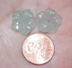 Vintage Jade Flower Jackets EarringsBridal Wedding: Use with any Studs
