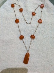 Amber Russian Baltic Butterscotch Necklace Vintage 39 Cm Drop