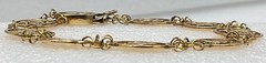 Vintage 14k Gold Chinese Symbol Character Link Bracelet – 12.8 Grams, 13mm Wide