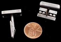 Allan Adler Signed Modernist Sterling Silver Vintage Cufflinks Mid-century MCM M