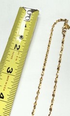 LR LADT Remington goldtone Sparkly Twisted Chain Necklace 24″