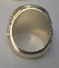 Vintage 1962 Men’s Signet Ring Gold-Tone Engraved Two-Tone Gold Silver
