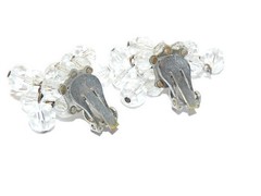 Vinitage Crystal Cluster Clip on Earrings