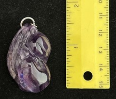 Beautiful Vintage Amethyst Carved Pendant
