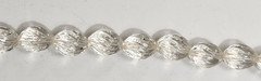 Vtg Graduated Glass Swirl Beads Rhinestone Spacers Silvertone Art Deco Beauty