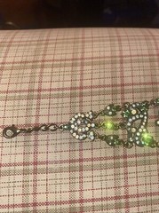 Vintage VCLM Faux Diamond And Tourmaline Bracelet