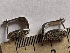 Vintage Earrings 925 Sterling Silver Weight 3.1g Rh plated Ukrainian jewelry Art