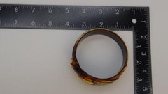 Vintage Carved Parrot Bird Bangle Bracelet Laquer Bone Horn MCM L@@K