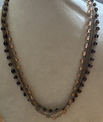 Retro Gold tone 24 Inch 5 strand Chain necklace