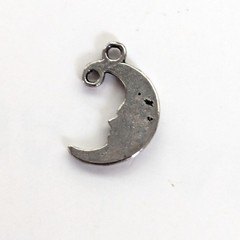 Vintage Silver Tone Bohemian Style Crescent Moon Mini Pendant Bracelet Charm