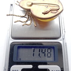 Vintage Spider Brooch Amber Color Resin. Made in the USSR