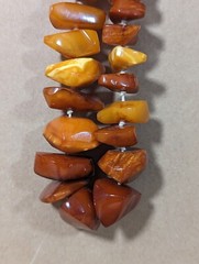 Antique Butterscotch Amber Beaded Necklace 110 Grams