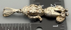 Vintage Poodle Pendant Sterling Silver Artisan Cast Fine Detailing