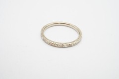 Vintage 18k White Gold Etched Ring Size 6.75
