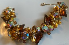 Vtg Juliana Arrow Head Dangle Bead Rhinestone Necklace Bracelet Earring Set Paru