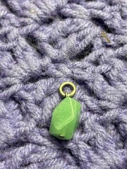 Vintage Faceted Jade Jadeite Stone Pendant 0.5 inch