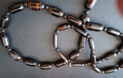 Real Vintage Hawaiian Natural Black Coral Bead Necklace no clasp approx. 30 “