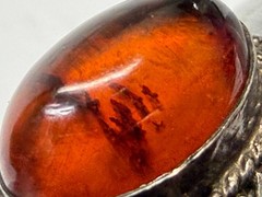 Vintage 925 Sterling Silver Baltic Amber Ring – Size 5.25