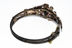 $18,000 4.00CT ANTIQUE NATURAL ROSE CUT DIAMOND BANGLE ORIGINAL ANTIQUE PATINA