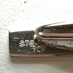 Vintage Mid Century Modern Silver Tie Bar Sterling Top! By Shields!