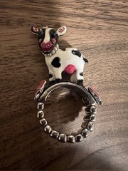 Betsey Johnson Cow Ring Sz 6 – Rare- 15