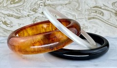 Lucite & Bakelite Bangle Group c1950s-60s