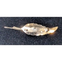 Vintage Brooch Pair Faux Pearl Pin Gold Tone Silver Tone Leaf Marcasite 2.5 in