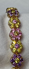 CINER Style Sterling Lilac and Lavender, Pink Topaz, Citrine Crystal Floral Link