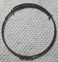 VTG Silpada Sterling 925 Retired Gold Brass Brown Memory Wire Beaded Choker