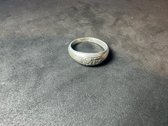 3.31g Vintage Chinese Symbol Silver Band Ring Ethnic Asian Size 7