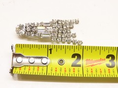 Vintage Signed Weiss Rhinestone Crystal Earrings Dangle Clip On Prong D5374