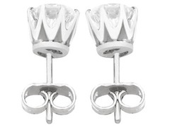 Vintage 1.90ct Diamond and Platinum Stud Earrings