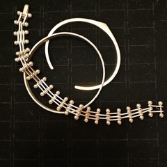 Lot of 3 Vintage Sterling Silver 925 Bracelets Bangle Cuff Studded Links 65g B86