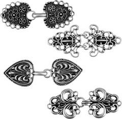4 Pcs Vintage Sweater Swirl Clip Cape Cloak Retro Cardigan Collar Brooch Clips