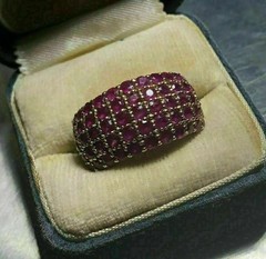3.50 Ct Natural Red Ruby Art Deco Vintage Engagement Ring 14K Yellow Gold Finish