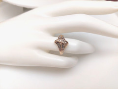 VTG 10K SOLID YELLOW GOLD 0.42 CTW DIAMOND RING SZ 6.75 VIDEO