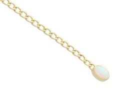 9.50Ct White Opal and 0.24Ct Diamond 15k Yellow Gold Necklace / Bracelet Set