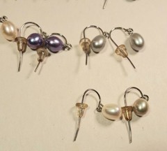 Vtg Earrings Lot 12 Pairs Glass Egg Water Drop Dangle Valley Girl Mall Rat Retro