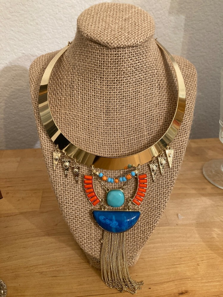 Choker Multi-color 15″ Adjustable Egyptian Revival Motif
