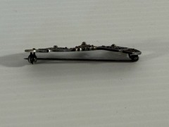 Vintage 835 Silver Filigree Bar Brooch Floral Scrollwork c1930s 3.2gms