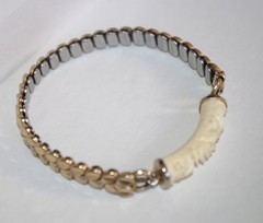 Vintage 1/20 10K GF Carved Flower Coral Stretchable Flexible Bangle Bracelet