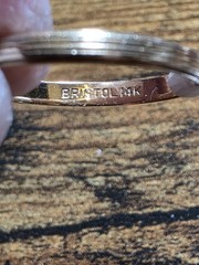 Vintage 14K Yellow Gold Bristol Grooved Eternity Band Wedding Band Ring Size 7.5