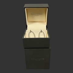 Vintage Michael Anthony .925 Sterling Silver Oval Shaped Earings w/ Original Box
