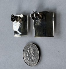 Great Falls Metal Works Sterling Silver Southwestern Inlay Earrings