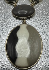 Designer ERICA LYONS Multiple Faceted Stones Cabochon Necklace NWT