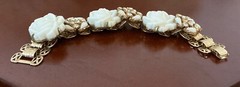 VTG Bracelet Prong-Set Roses & Prong-Set Stones Set in Flower Design Bracelet