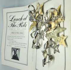 “Stars & More Stars” Lunch At The Ritz 1989 Clip Earrings & Card