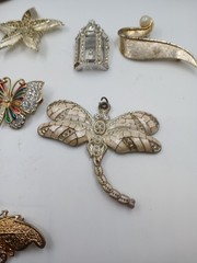 Mixed Jewelry Lot of Dragon Fly. Pendant. Butterfly Brooch Pin.