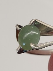 Po Ho Co Sterling Silver Vintage Jade Ring
