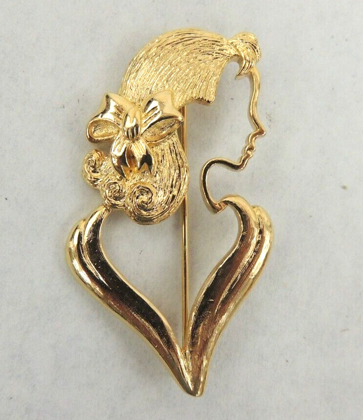 Lady Remington Feb 2000 Brooch gold Tone